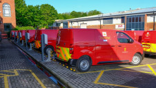 Pictured: Some of the EVs already operated by Royal Mail, from its Bristol facility